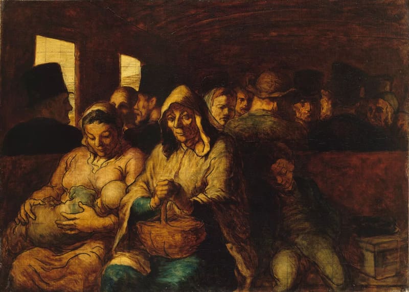 The Third-Class Carriage by Honoré Daumier. Realism